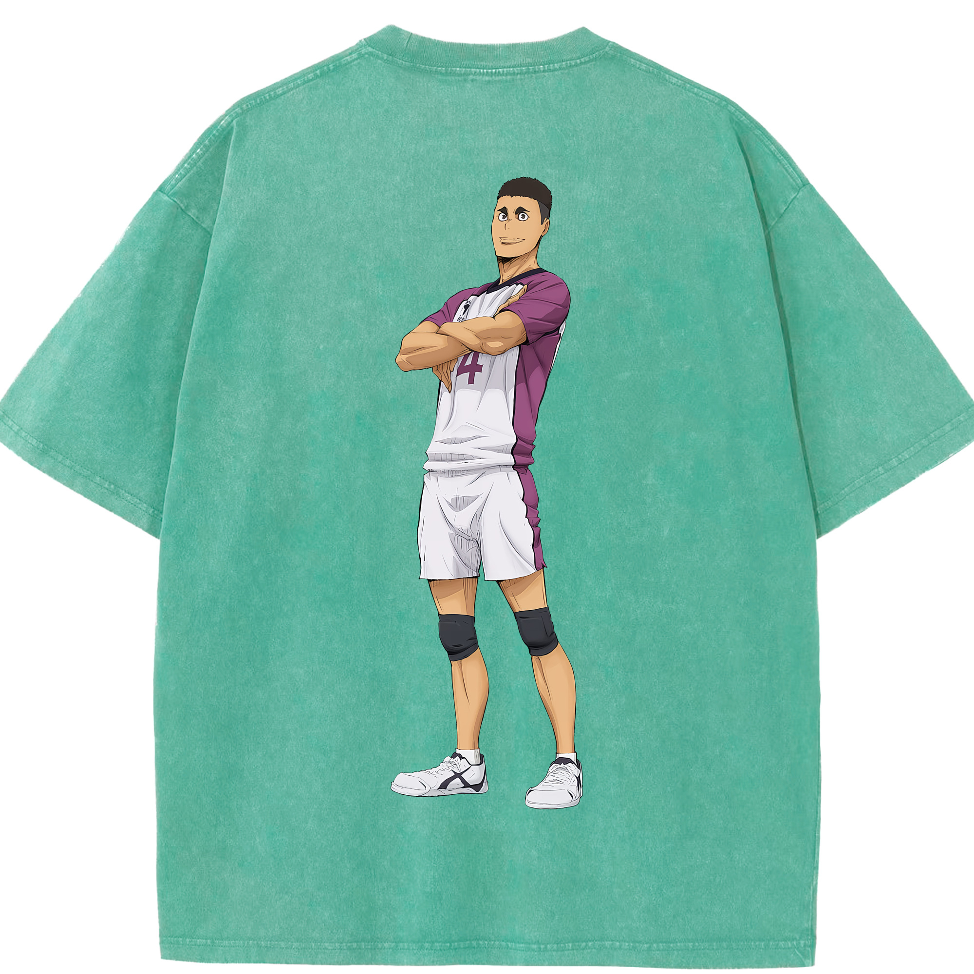（画像用） ハイキュー!! Haikyu!! 綿100% ヴィンテージ風 半袖Tシャツ（背面プリント）